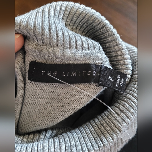 The Limited Soft Lightweight Rolled Hem Turtleneck Sweater, Women's XL, Grey - Picture 4 of 9